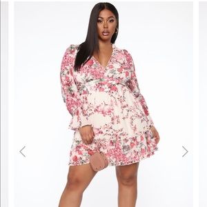 Fashion Nova Curve "Dear Dolly"Ruffle Mini Dress